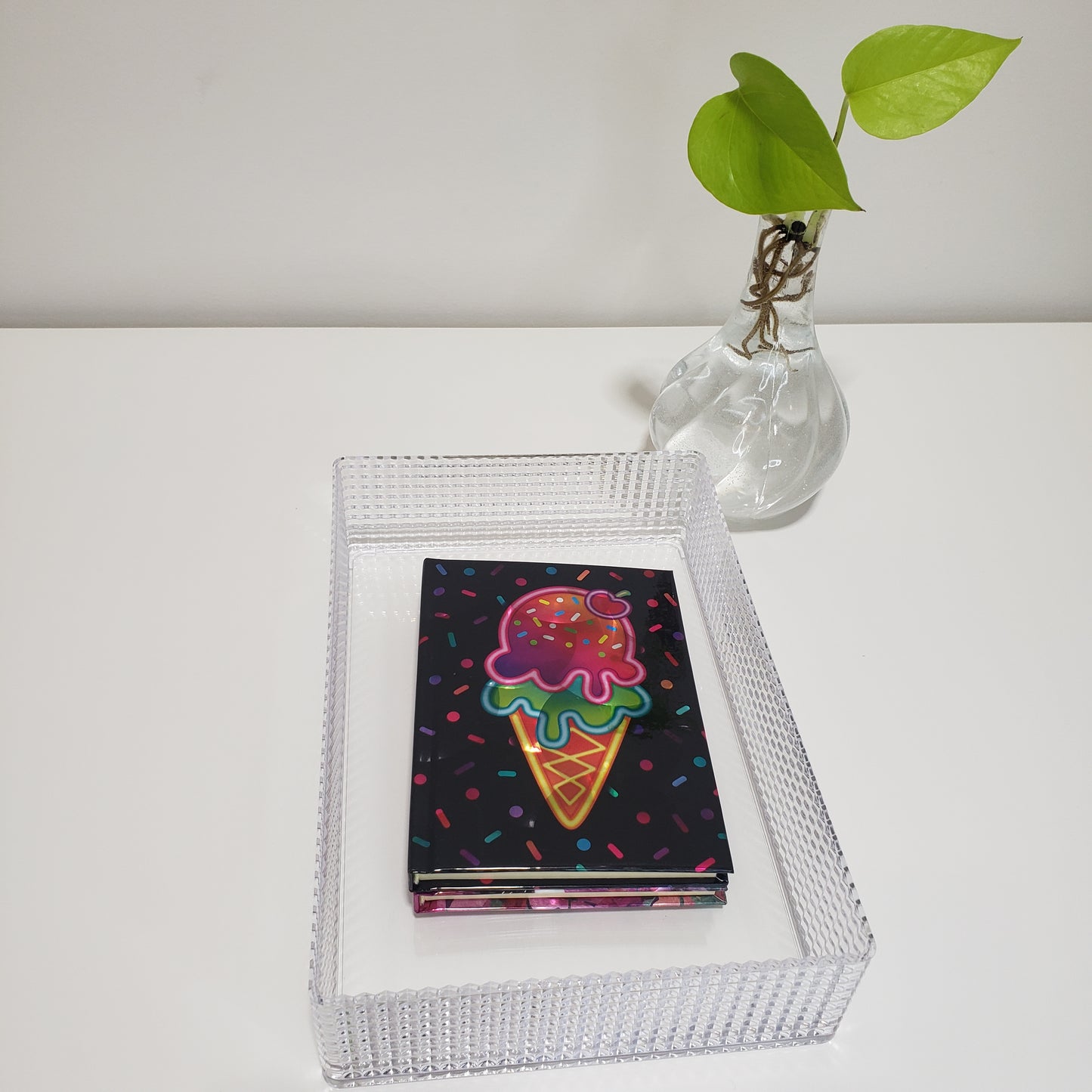 Ice cream cone holographic notebook