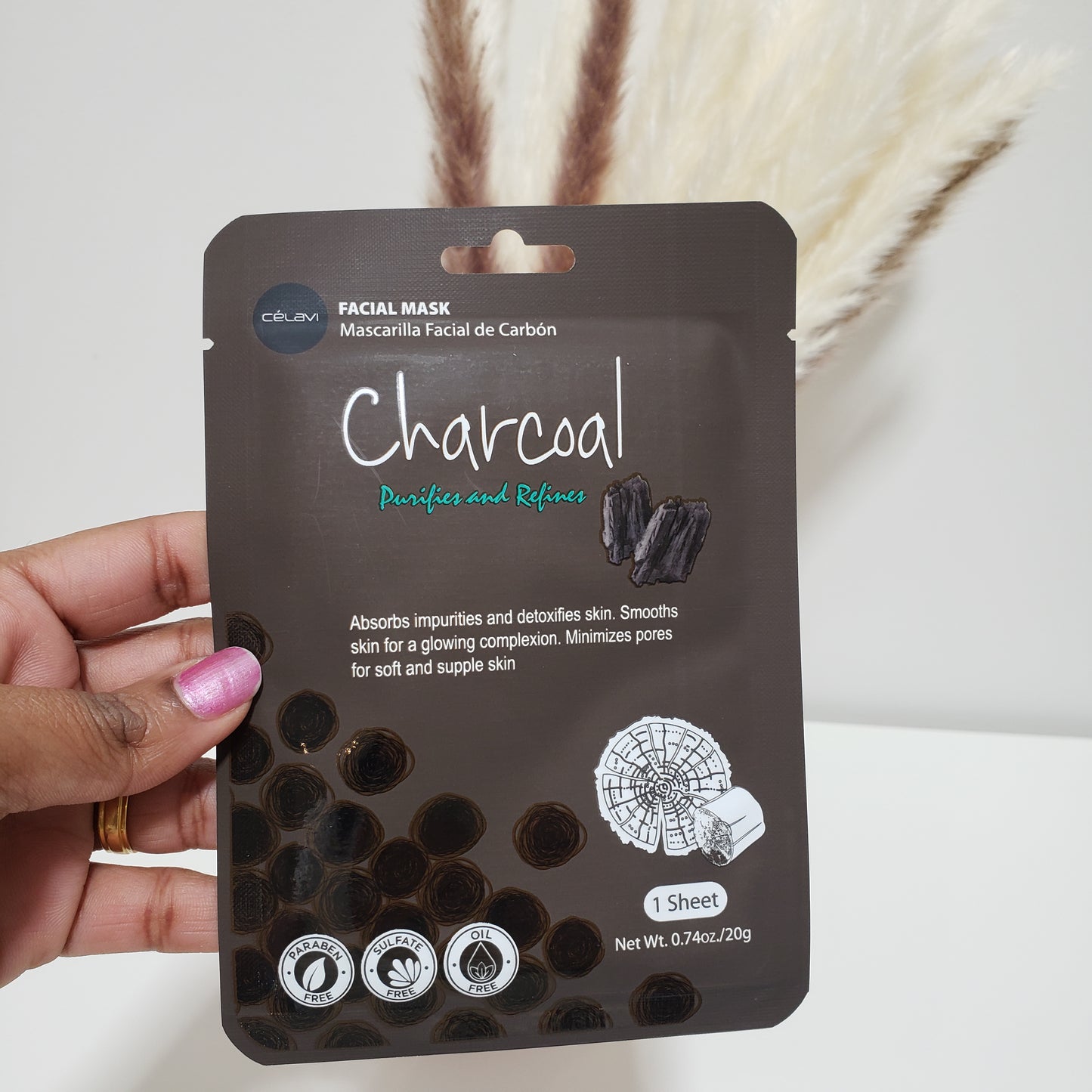 Charcoal facial mask