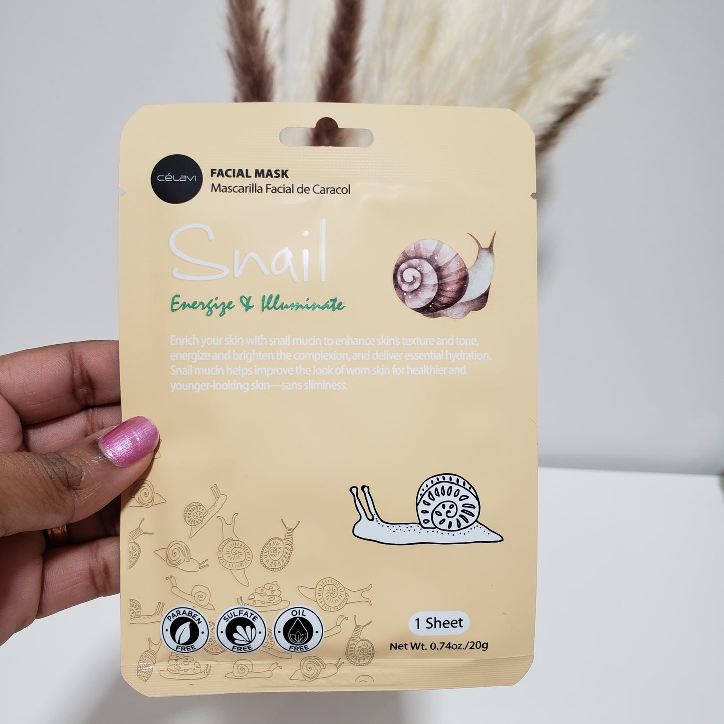 Snail facial mask