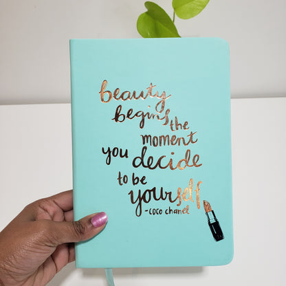 Beauty begins notebook