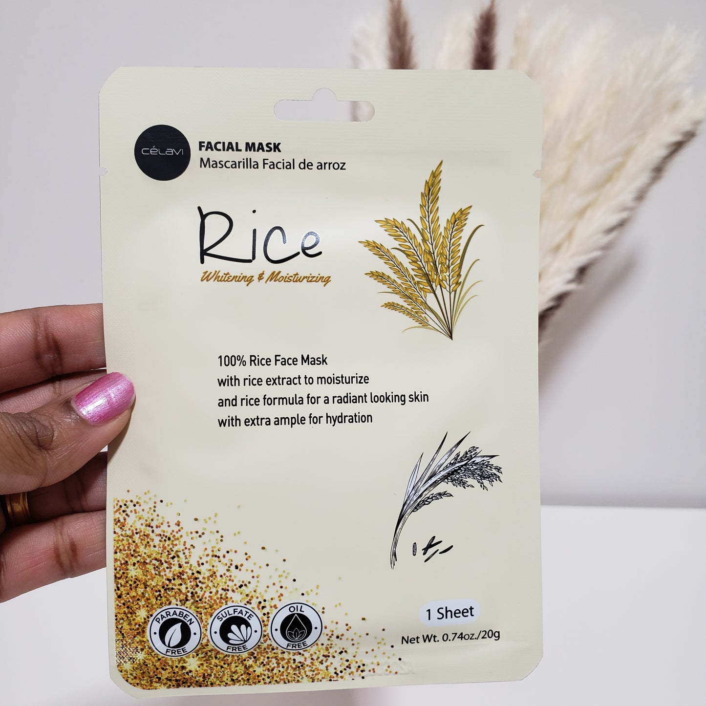 Rice facial mask